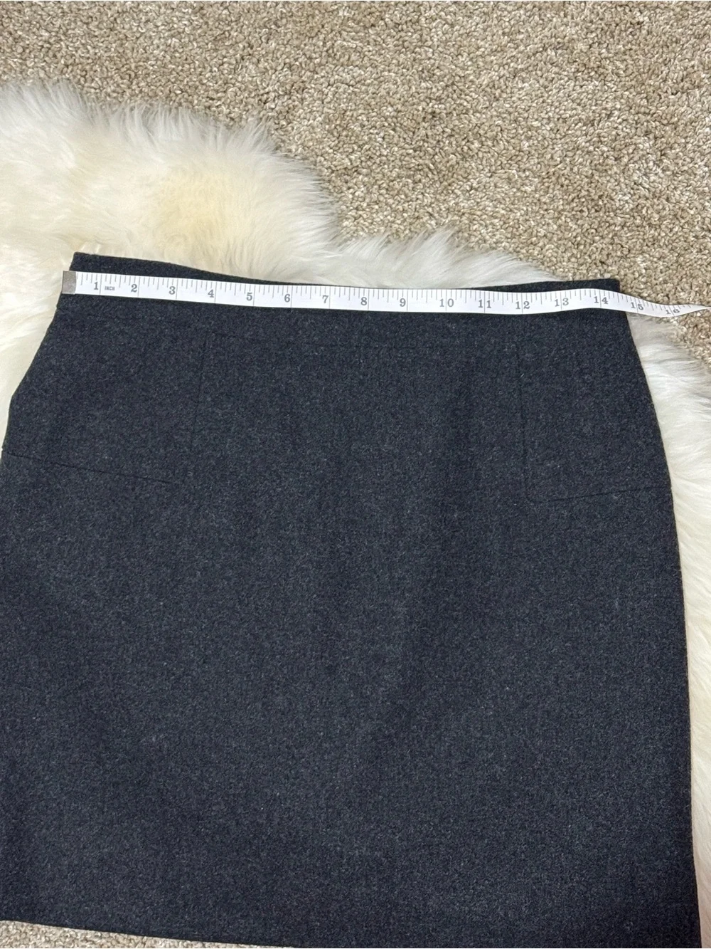 J. Crew Women’s Dark Charcoal Gray Wool Blend Mini Skirt Size 2